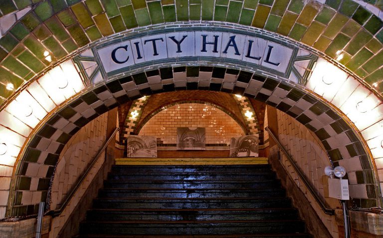 заброшенная станция City Hall в Нью-Йорке